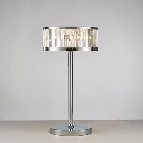 IL30176  Torre Crystal 49.5cm 3 Light Table Lamp